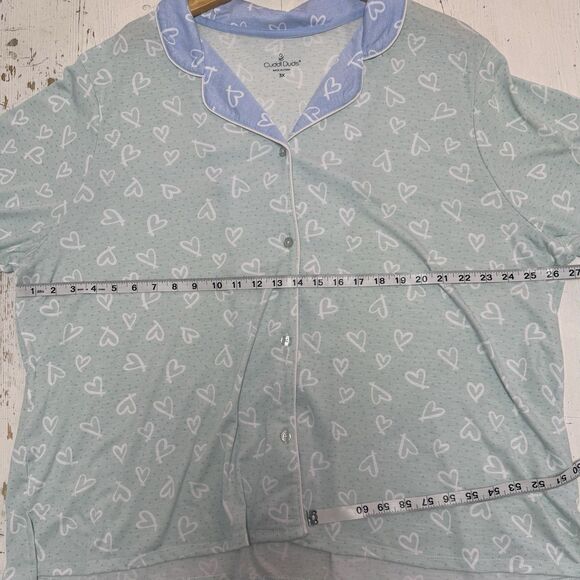 Cuddl Duds 2-Piece Classic Jersey Notch Collar Novelty Pajama Set Blue 3XL - Picture 11 of 16